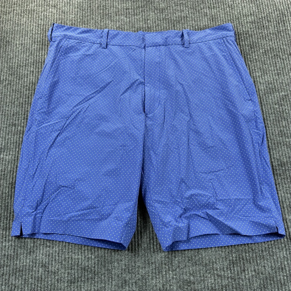 Polo Golf Ralph Lauren Shorts Mens 36 Blue Polka Dot Stretch Performance Lining
